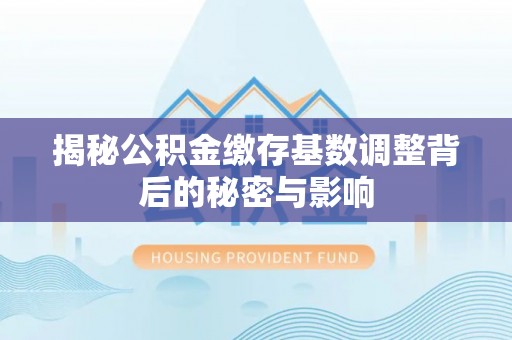 新津揭秘公积金缴存基数调整背后的秘密与影响