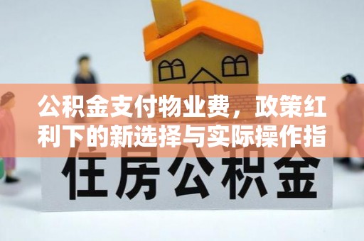 新津公积金支付物业费，政策红利下的新选择与实际操作指南