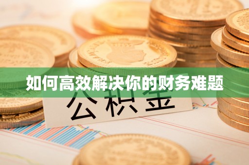 新津如何高效解决你的财务难题