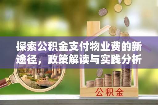 新津探索公积金支付物业费的新途径，政策解读与实践分析